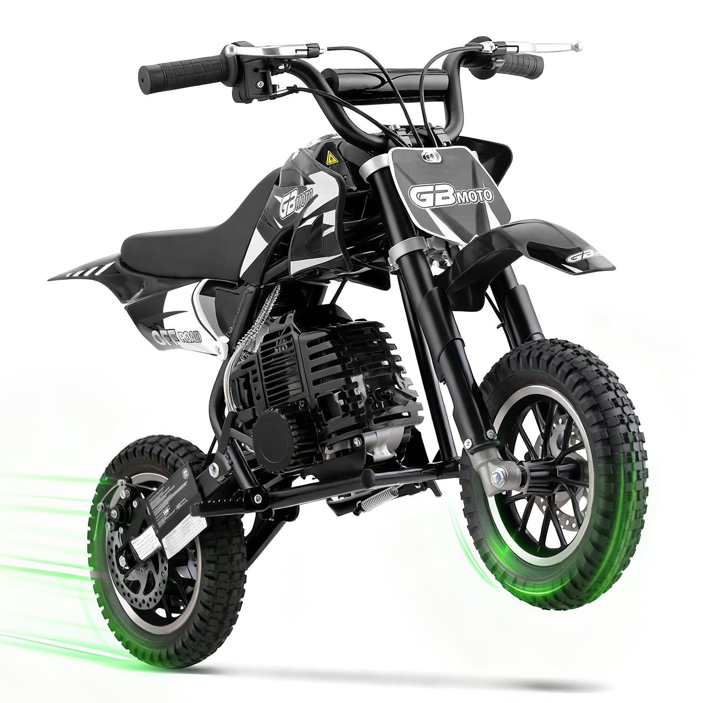QEASET 49CC Dirt Bike, Mini Bike 2-Stroke Gas Powered off Road with Max Speed 20MPH, Pull Start
