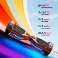 Hover Off Road Board Electric Scooter with LED Lights & 400W Motor, Kids Scooter with 9MPH Max Speed, Electric Scooter with Bluetooth Speakers, Tcdjtc Self-Balance Scooter for Kids