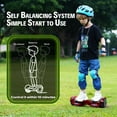 Electric Scooter with Bluetooth Speakers, Tcdjtc Self-Balance Scooter for Kids, Hover Off Road Board Electric Scooter with LED Lights & 400W Motor, Kids Scooter with 9MPH Max Speed