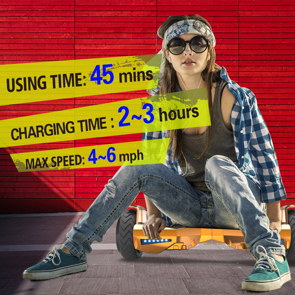 MOSTA All Terrain Self-Balance Scoote ,Electric Scooter Board for Kids & Adults with Bluetooth and Led Lights,6.5 inch,165 lbs capacity Perfect Gift