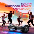 Electric Scooter with Bluetooth Speakers, Hover Off Road Board Electric Scooter with LED Lights & 400W Motor, Kids Scooter with 9MPH Max Speed, Tcdjtc Self-Balance Scooter for Kids