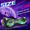 Tcdjtc Hover Self-Balance Scooter for Kids Board, Off Road Electric Scooter with LED Lights & 400W Motor, Electric Scooter with Bluetooth Speakers, Kids Scooter with 9MPH Max Speed