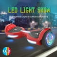 Hover Off Road Board Electric Scooter with LED Lights & 400W Motor, Kids Scooter with 9MPH Max Speed, Electric Scooter with Bluetooth Speakers, Tcdjtc Self-Balance Scooter for Kids