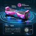 Off Road Electric Scooter with LED Lights & 400W Motor, Tcdjtc Hover Self-Balance Scooter for Kids Board, Electric Scooter with Bluetooth Speakers, Kids Scooter with 9MPH Max Speed, All Terrain