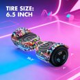 Tcdjtc Hoverboard with Bluetooth and Led Lights, Balance Board for Kids, Kids Outdoor Toys with 9 Mph Max Speed, All Terrain Hoverboard with UL 2272 Safety Standard