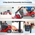 Arshin Mobility Scooter,4 Wheel Mobility Scooter for Adults,Senior, Electric Powered Chargeable Device for Travel,Red