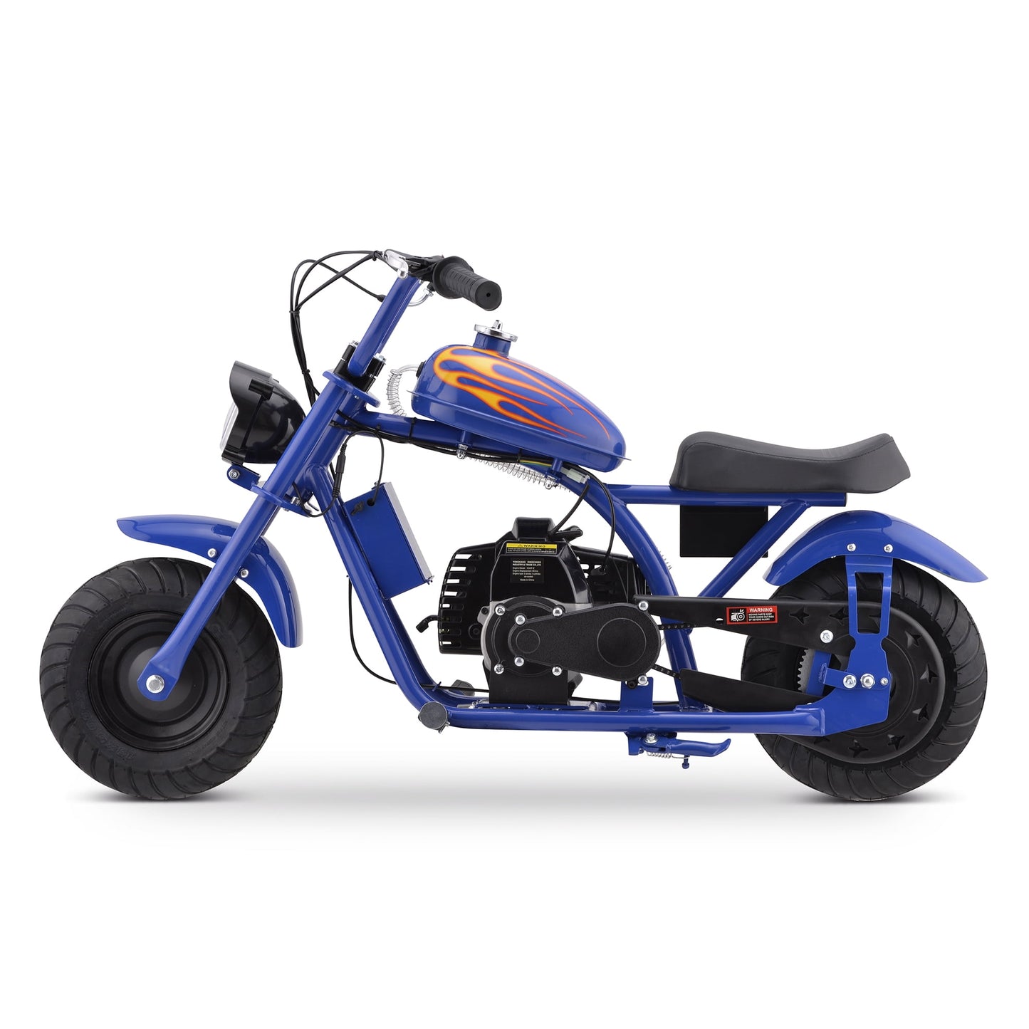 Aoemoe Gas Mini Chopper Bike, DB004 Model 49.4 CC 2-Stroke Powered Mini Bike, Blue