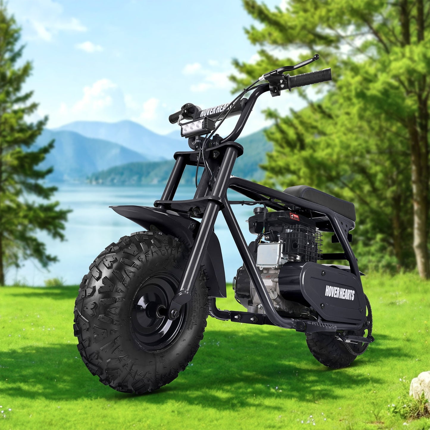 Aoemoe 99CC MB001 Gasoline Mini Dirt Bike,4-Stroke 18MPH Off Road Motorcycle, Weight Support Up to 165 LBS - Black