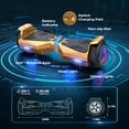 Off Road Electric Scooter with LED Lights & 400W Motor, Tcdjtc Hover Self-Balance Scooter for Kids Board, Electric Scooter with Bluetooth Speakers, Kids Scooter with 9MPH Max Speed, All Terrain