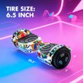 Tcdjtc Hoverboard with Bluetooth and Led Lights, Balance Board for Kids, Kids Outdoor Toys with 9 Mph Max Speed, All Terrain Hoverboard with UL 2272 Safety Standard