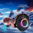 Tcdjtc Hover Self-Balance Scooter for Kids Board, Off Road Electric Scooter with LED Lights & 400W Motor, Electric Scooter with Bluetooth Speakers, Kids Scooter with 9MPH Max Speed
