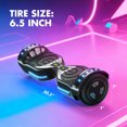 Electric Scooter with Bluetooth Speakers, Hover Off Road Board Electric Scooter with LED Lights & 400W Motor, Kids Scooter with 9MPH Max Speed, Tcdjtc Self-Balance Scooter for Kids