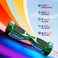 Electric Scooter with Bluetooth Speakers, Hover Off Road Board Electric Scooter with LED Lights & 400W Motor, Kids Scooter with 9MPH Max Speed, Tcdjtc Self-Balance Scooter for Kids