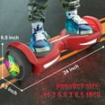 Hover Off Road Board Electric Scooter with LED Lights & 400W Motor, Kids Scooter with 9MPH Max Speed, Electric Scooter with Bluetooth Speakers, Tcdjtc Self-Balance Scooter for Kids