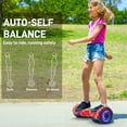 Off Road Electric Scooter with LED Lights & 400W Motor, Tcdjtc Self-Balance Scooter for Kids, Electric Scooter with Bluetooth Speakers, Kids Scooter with 9MPH Max Speed, All Terrain Scooter