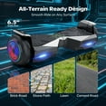Off Road Electric Scooter with LED Lights & 400W Motor, Tcdjtc Hover Self-Balance Scooter for Kids Board, Electric Scooter with Bluetooth Speakers, Kids Scooter with 9MPH Max Speed, All Terrain