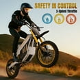 Electric Dirt Bike with 3000W Motor, Tcdjtc Electric Motorcycle with 37MPH Max Speed, Kids & Adults Dirt Bike for Ages 13 and up, Kids Motorcycle with 50 Miles Max Range, Dual Hydraulic Disc Brakes