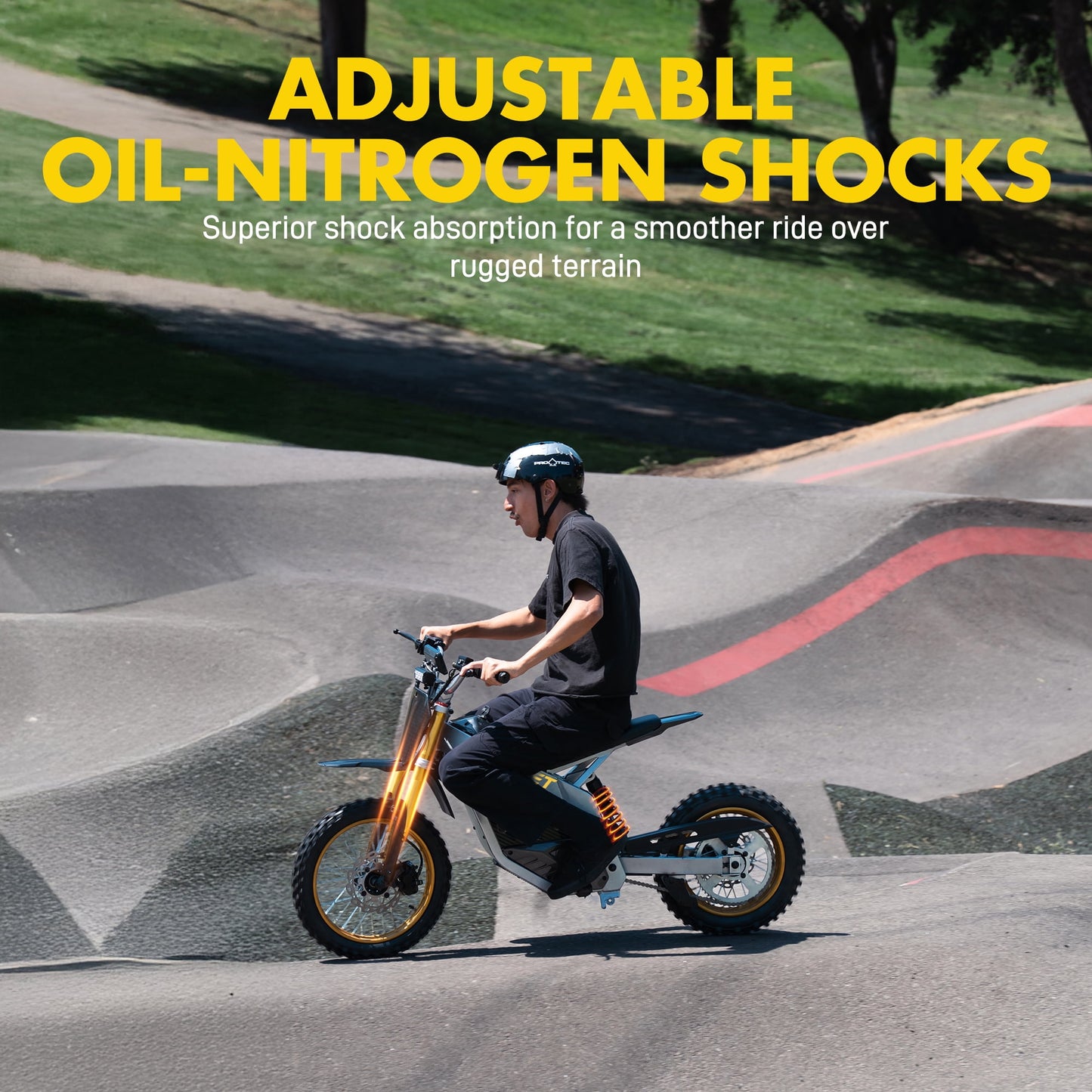 Arshin 20"Off‑Road Electric Bike for Adults,3000W Peak Fat Tire Ebike,48V 32Ah Battery,28MPH Max Speed,UL2272 Certified,Ages 16+ (Gold)