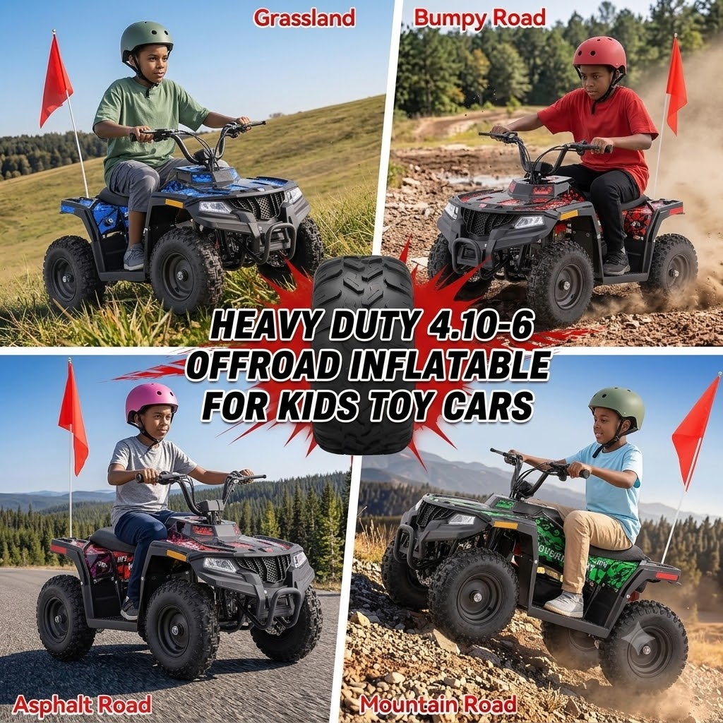 IVFJFV 36V 500W Electric Four Wheeler Off-Road Ride On,Dual Speed 10/15MPH,Dual Shock Absorbers,Disc Brake,LED Headlight,Max Load 143LBS, Safety Flag & Emergency Stop Switch,RED