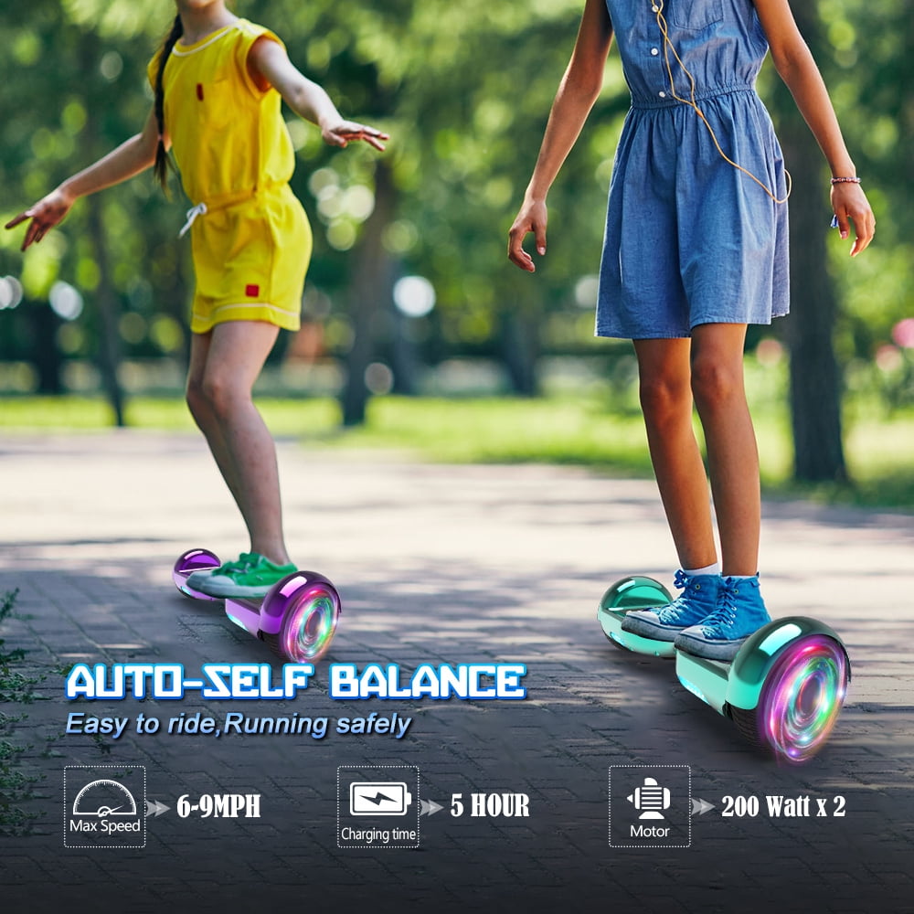 MOSTA All Terrain Self-Balance Scoote ,Electric Scooter Board for Kids & Adults with Bluetooth and Led Lights,6.5 inch,165 lbs capacity Perfect Gift