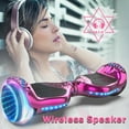 Tcdjtc Self-Balance Scooter for Kids, Kids Scooter with 9MPH Max Speed, Electric Scooter with Bluetooth Speakers, Hover Off Road Board Electric Scooter with LED Lights & 400W Motor