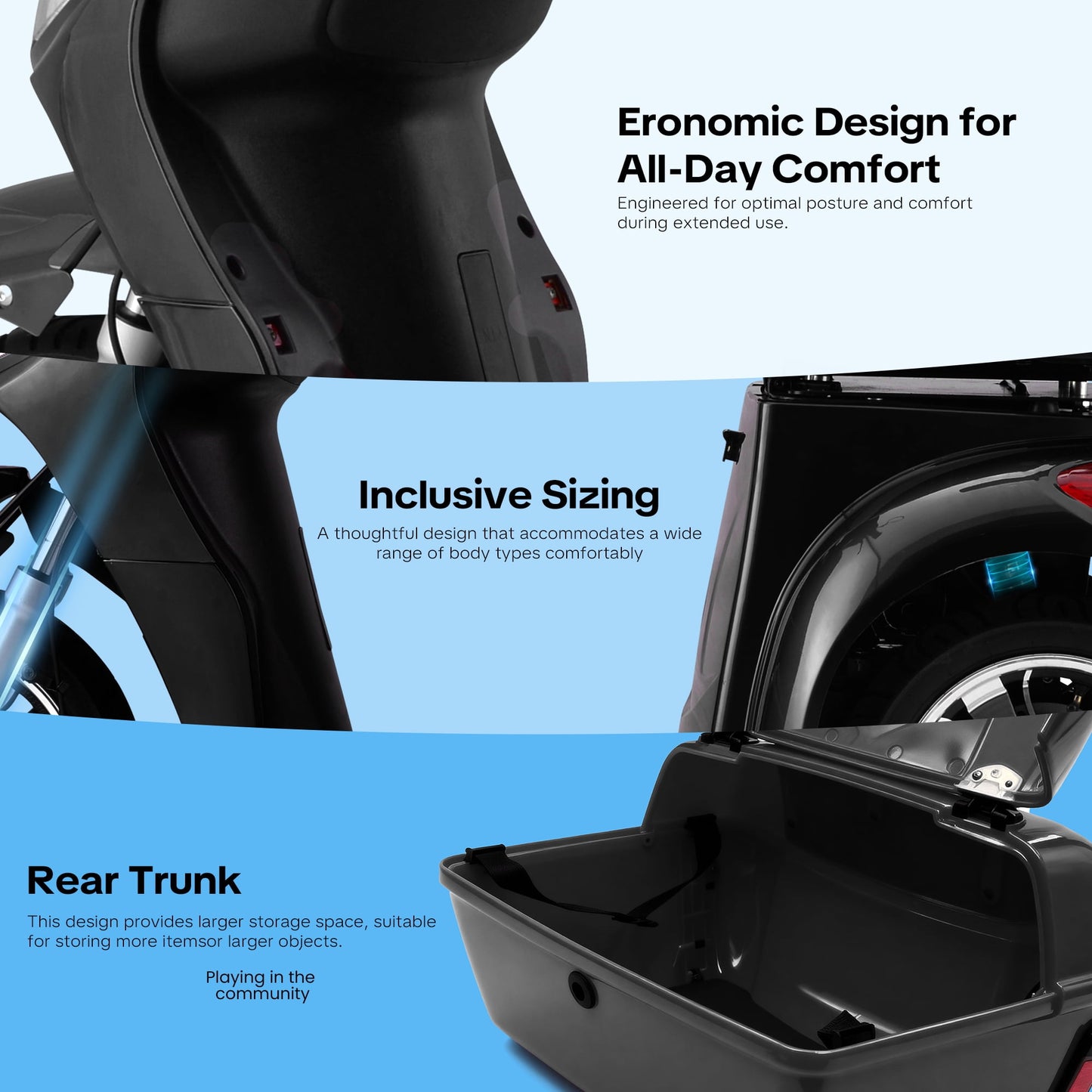 Upgraded Heavy Duty Mobility Scooter for Adults & Seniors - 500 lb Capacity,31-Mile Range,800W Motor for Travel & Outdoors by Arshin,Folds for Storage(Black)