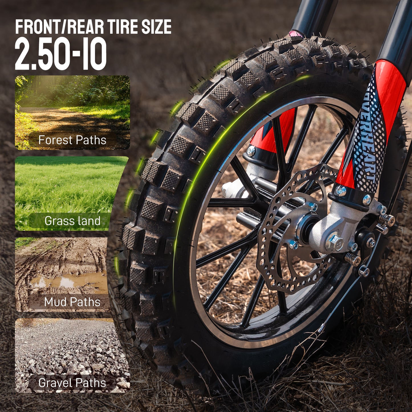 Hoverheart Gas Dirt Bike DB4S004 50cc 4-Stroke Gas Powered Mini Bike