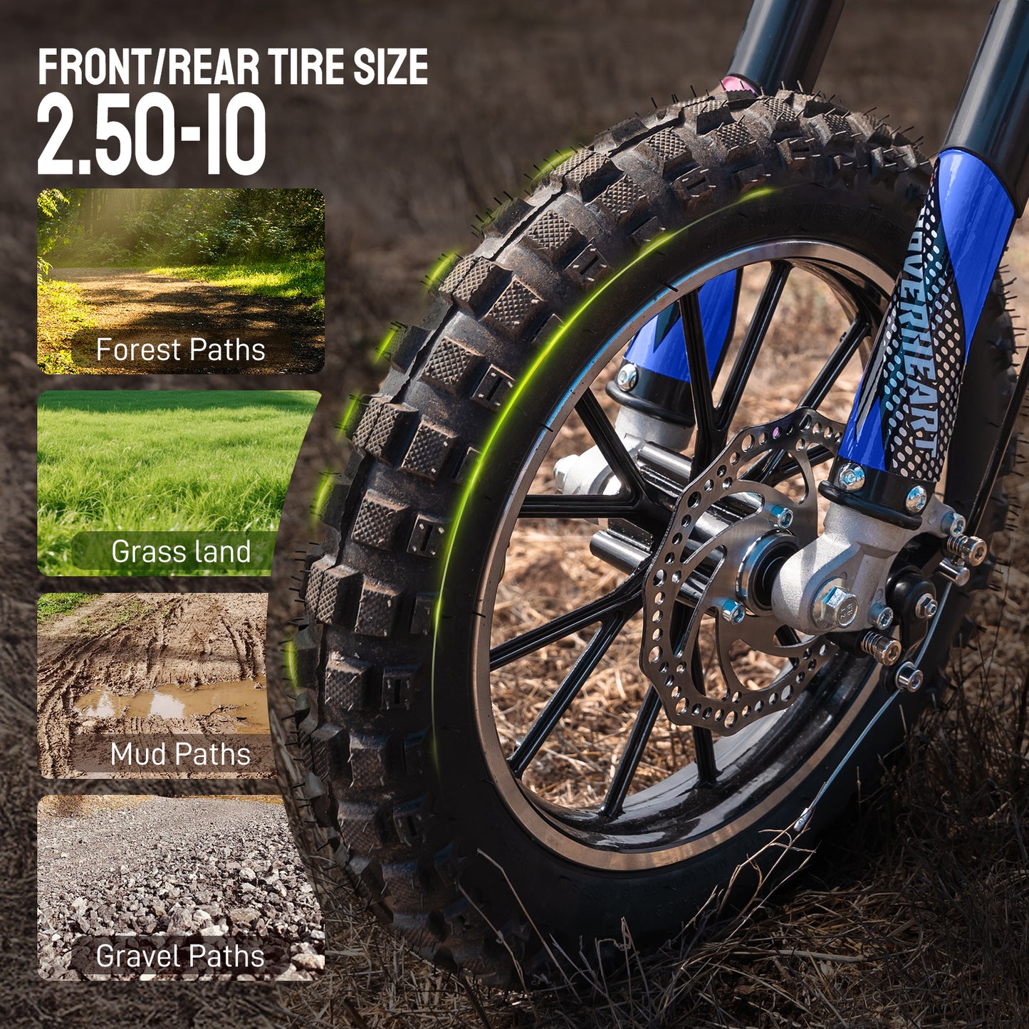 Hoverheart Gas Dirt Bike DB4S004 50cc 4-Stroke Gas Powered Mini Bike