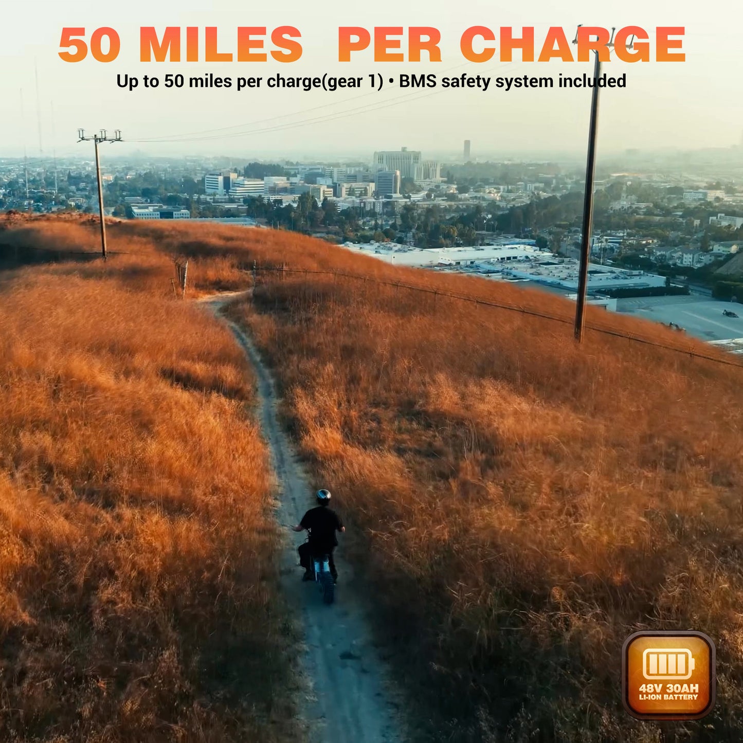 Aoemoe 48V Electric Dirt Bike 3000W (Peak Power)55km/h(White)