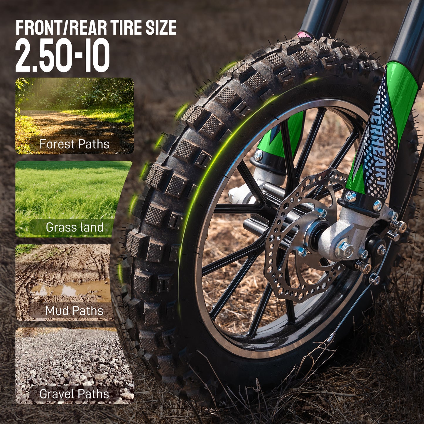 Hoverheart Gas Dirt Bike DB4S004 50cc 4-Stroke Gas Powered Mini Bike