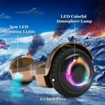 Tcdjtc Hover Self-Balance Scooter for Kids Board, Off Road Electric Scooter with LED Lights & 400W Motor, Electric Scooter with Bluetooth Speakers, Kids Scooter with 9MPH Max Speed