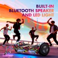 Electric Scooter with Bluetooth Speakers, Hover Off Road Board Electric Scooter with LED Lights & 400W Motor, Kids Scooter with 9MPH Max Speed, Tcdjtc Self-Balance Scooter for Kids