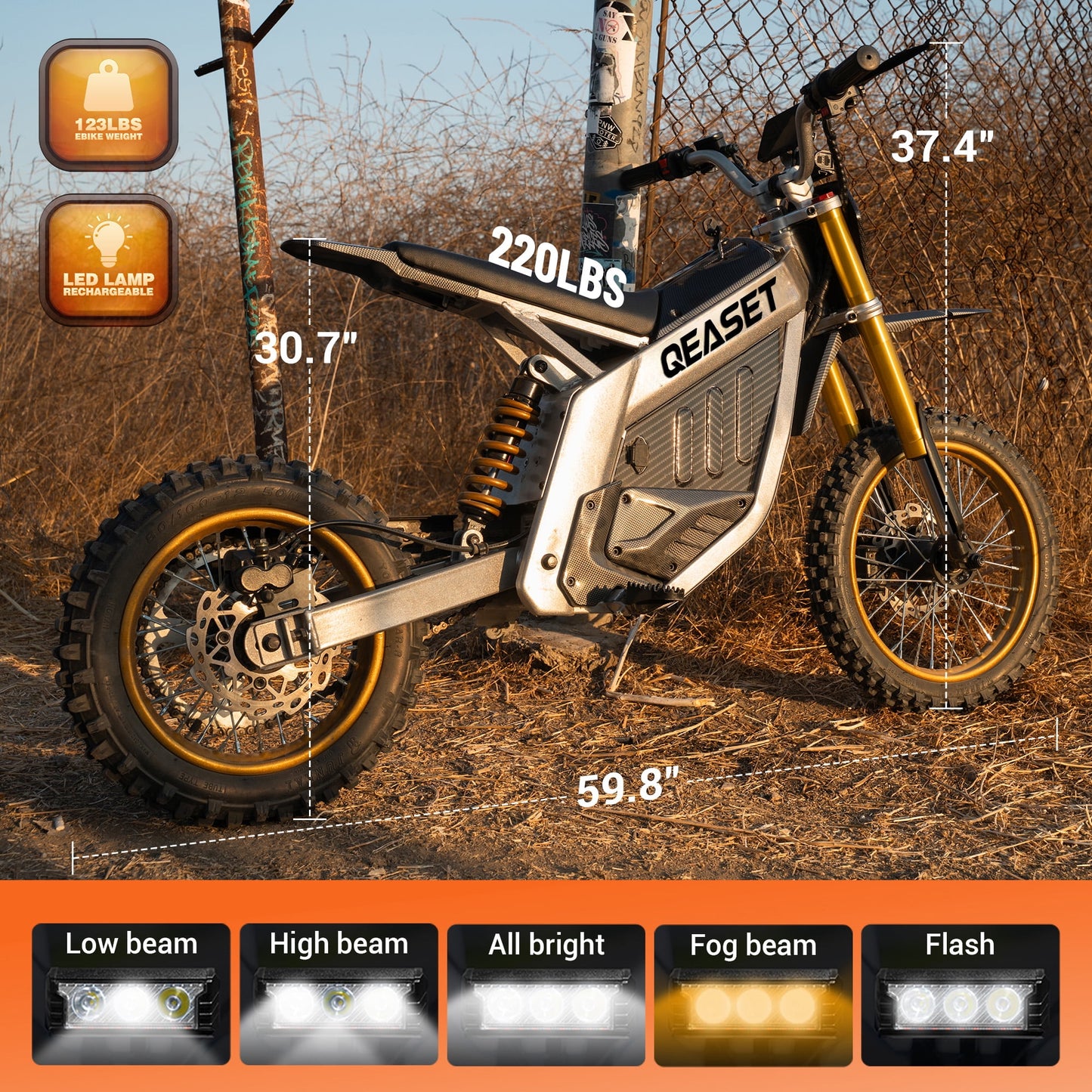 Arshin 3000W Electric Dirt Bike for Adults-42MPH Max Speed,48V 30Ah LFP Battery,50+Mile Range,Full Suspension,Fat Tires,Dual Hydraulic Brakes,Off-Road Electric Motorcycle,Black