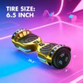 Electric Scooter with Bluetooth Speakers, Hover Off Road Board Electric Scooter with LED Lights & 400W Motor, Kids Scooter with 9MPH Max Speed, Tcdjtc Self-Balance Scooter for Kids