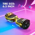 Hover Off Road Board Electric Scooter with LED Lights & 400W Motor, Kids Scooter with 9MPH Max Speed, Electric Scooter with Bluetooth Speakers, Tcdjtc Self-Balance Scooter for Kids