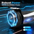 Off Road Electric Scooter with LED Lights & 400W Motor, Tcdjtc Hover Self-Balance Scooter for Kids Board, Electric Scooter with Bluetooth Speakers, Kids Scooter with 9MPH Max Speed, All Terrain