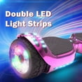 Off Road Electric Scooter with LED Lights & 400W Motor, Tcdjtc Self-Balance Scooter for Kids, Electric Scooter with Bluetooth Speakers, Kids Scooter with 9MPH Max Speed, All Terrain Scooter