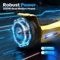 Tcdjtc Hoverboard with Bluetooth and Led Lights, Balance Board for Kids, Kids Outdoor Toys with 9 Mph Max Speed, All Terrain Hoverboard with UL 2272 Safety Standard