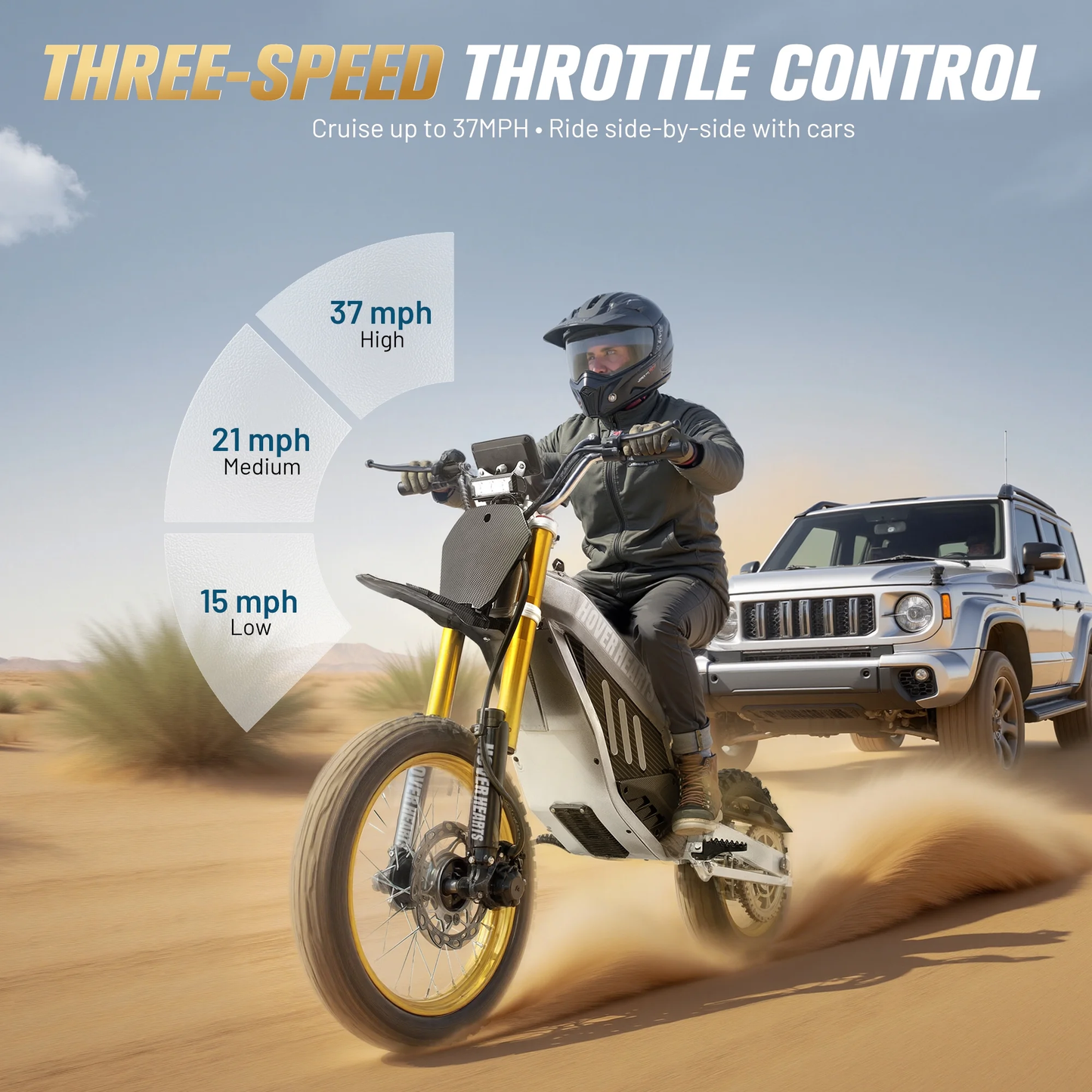 Aoemoe 48V Electric Dirt Bike 3000W (Peak Power)55km/h(White)