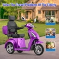 Tcdjtc Mobility Scooters for Seniors, Motorized Scooter for Adults with 3 Wheels, Off Road Disability Scooter with 25-31 Miles Long Range, Electric Mobility Scooter with 800W Motor, 500 lb Capacity