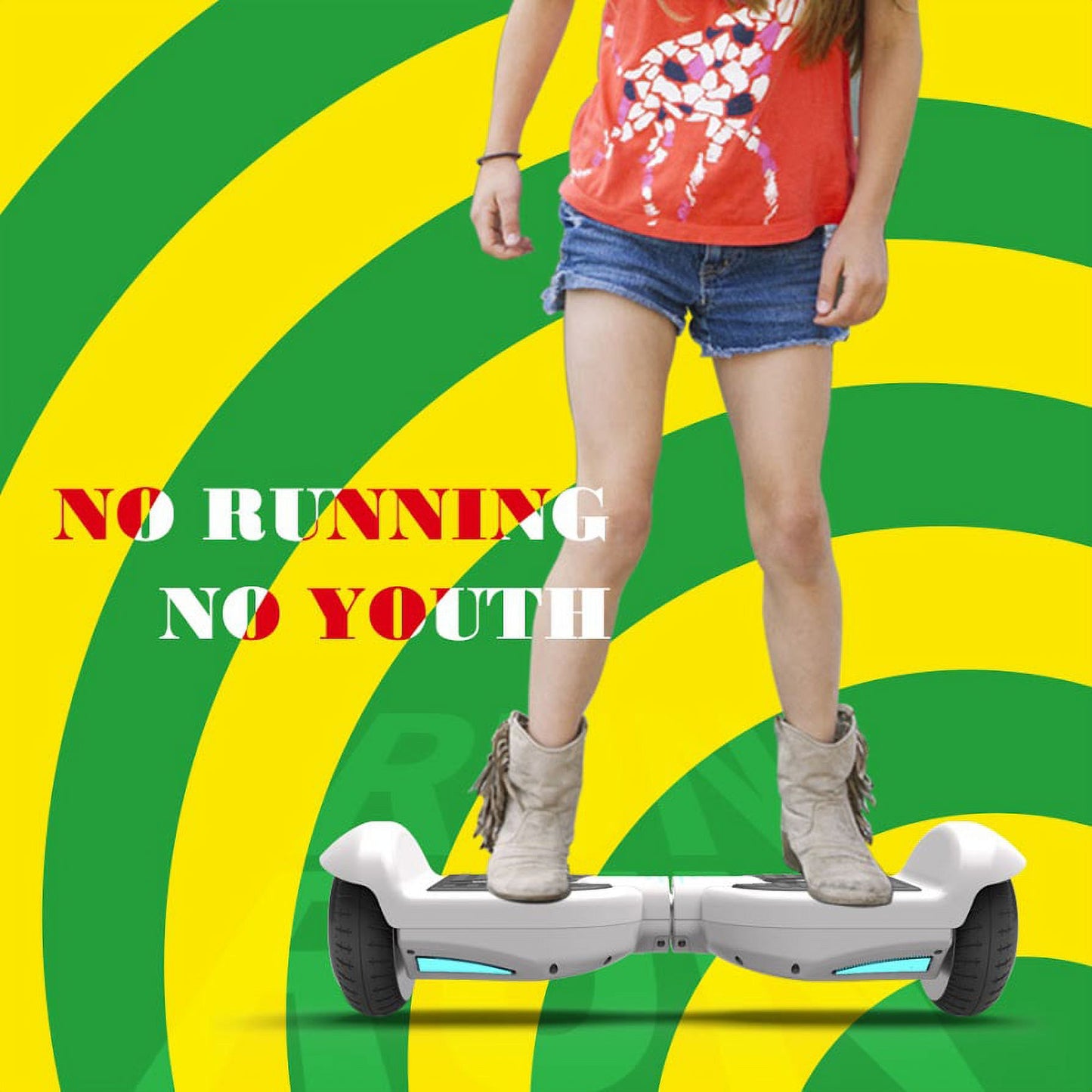 Hoverstar Bluetooth hover board 6.5 In. Listed Two-Wheel Self Balancing Flash Wheel Electric Scooter with LED Light White