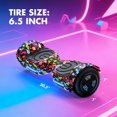 Electric Scooter with Bluetooth Speakers, Hover Off Road Board Electric Scooter with LED Lights & 400W Motor, Kids Scooter with 9MPH Max Speed, Tcdjtc Self-Balance Scooter for Kids