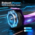 Off Road Electric Scooter with LED Lights & 400W Motor, Tcdjtc Hover Self-Balance Scooter for Kids Board, Electric Scooter with Bluetooth Speakers, Kids Scooter with 9MPH Max Speed, All Terrain