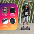 Electric Scooter with Bluetooth Speakers, Hover Off Road Board Electric Scooter with LED Lights & 400W Motor, Kids Scooter with 9MPH Max Speed, Tcdjtc Self-Balance Scooter for Kids