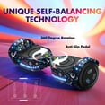Electric Scooter with Bluetooth Speakers, Hover Off Road Board Electric Scooter with LED Lights & 400W Motor, Kids Scooter with 9MPH Max Speed, Tcdjtc Self-Balance Scooter for Kids