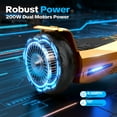 Off Road Electric Scooter with LED Lights & 400W Motor, Tcdjtc Hover Self-Balance Scooter for Kids Board, Electric Scooter with Bluetooth Speakers, Kids Scooter with 9MPH Max Speed, All Terrain
