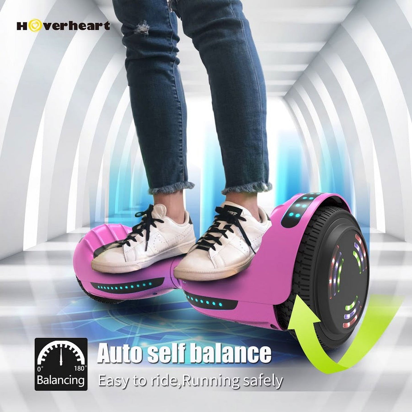 Hoverstar hover board Bluetooth Two-Wheel Self Balancing Electric Scooter 6.5 In. UL 2272 Certified with Bluetooth Speaker and LED Light