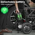 Foldable Electric Wheelchairs for Adults, Tcdjtc Power Wheelchair with 15 Miles Travel Range, Motorized Wheelchairs for Seniors, Light Weight Wheelchairs Foldable for Senior Support 397 lbs