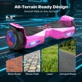 Off Road Electric Scooter with LED Lights & 400W Motor, Tcdjtc Hover Self-Balance Scooter for Kids Board, Electric Scooter with Bluetooth Speakers, Kids Scooter with 9MPH Max Speed, All Terrain