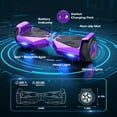 Off Road Electric Scooter with LED Lights & 400W Motor, Tcdjtc Hover Self-Balance Scooter for Kids Board, Electric Scooter with Bluetooth Speakers, Kids Scooter with 9MPH Max Speed, All Terrain
